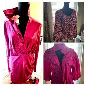 Bundle of pink xl .. 2 tops 1 dress